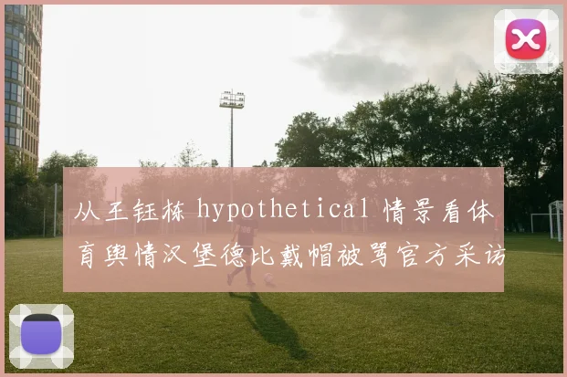 从王钰栋 hypothetical 情景看体育舆情汉堡德比戴帽被骂官方采访态度解析